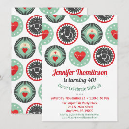 Convites Enfermeiro Birthday Invitation Parte RN LPN