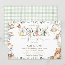 Enfermeiro Chic Rhyme Greenery Chá de fraldas Neut