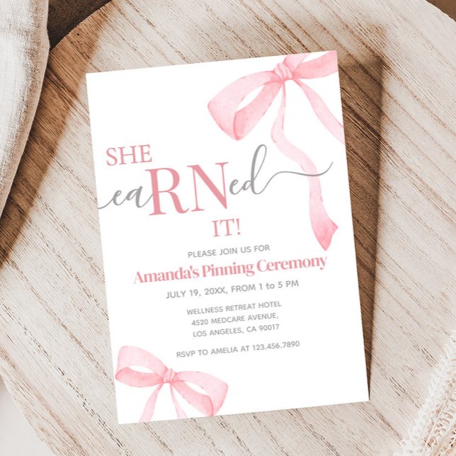 Convites Enfermeiro Médico Festa de formatura de Pinagem RN (Nursing Medical RN Pinning Graduation Party)