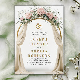 Convites Engagement party invitation with floral arch