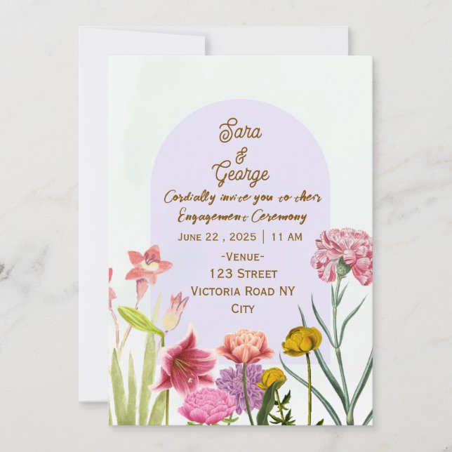 Convites Engagement Party Invitations  (Frente)
