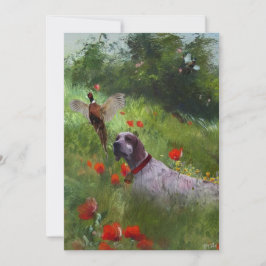 Convites English Setter , caça aos faasant