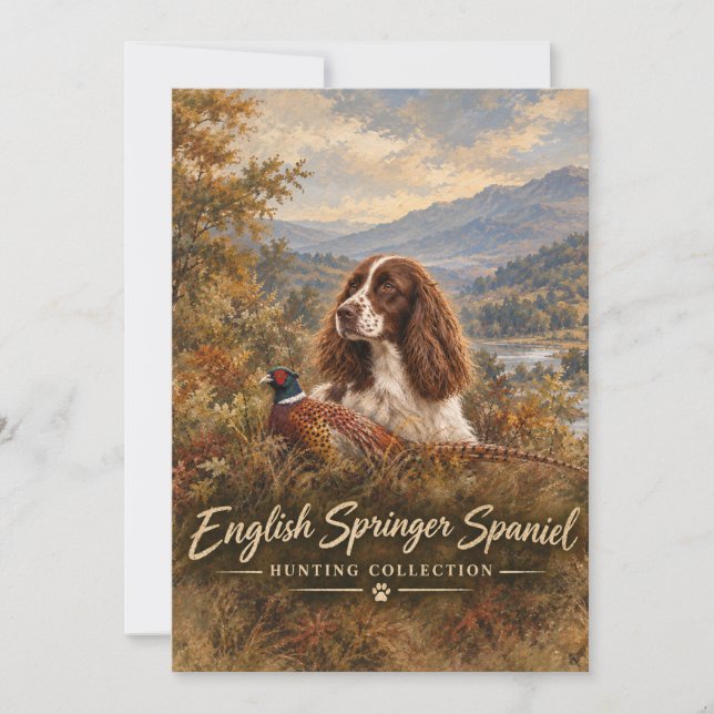 Convites English Springer Spaniel  (Frente)