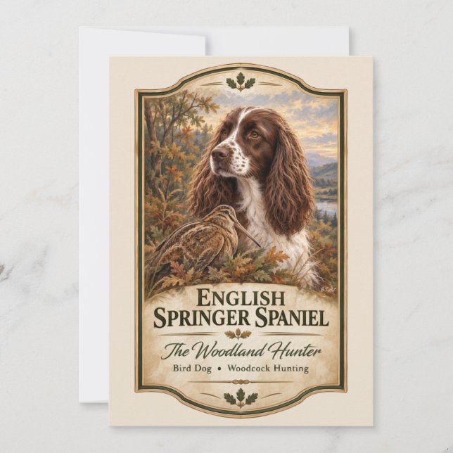 Convites English Springer Spaniel  (Frente)