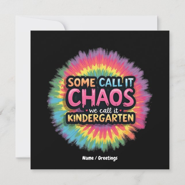 Convites Engraçado "Alguns Chamam De Caos Que Chamamos De J (Frente)