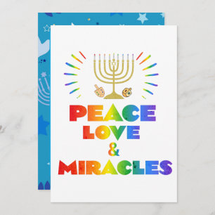 Convites Engraçado amor pela paz e milagre Hanukkah