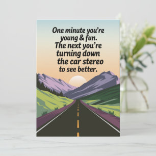 Convites Engraçado Aniversário Envelhecendo Desligando O Ca