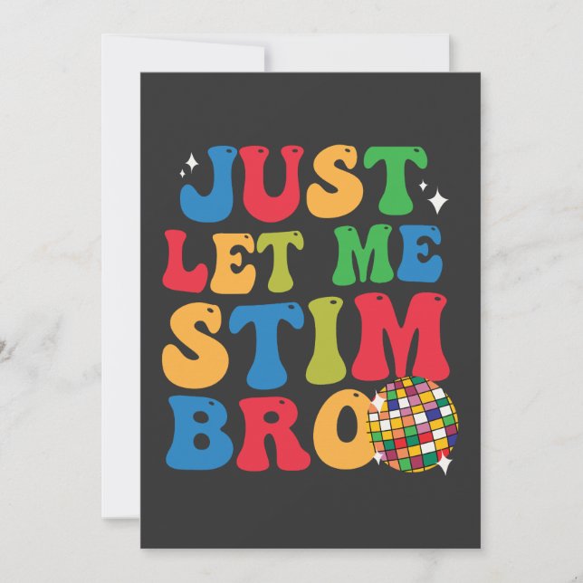 Convites Engraçado Autista Consciência do Autismo Deixe-me  (Frente)