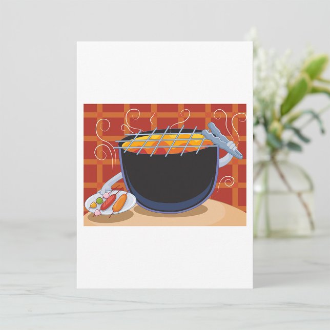 Convites Engraçado CHURRASCO de desenho animado com canções (Criador carregado)