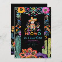 Engraçado Cinco de Mayo Sip e Salsa Cat FIESTA