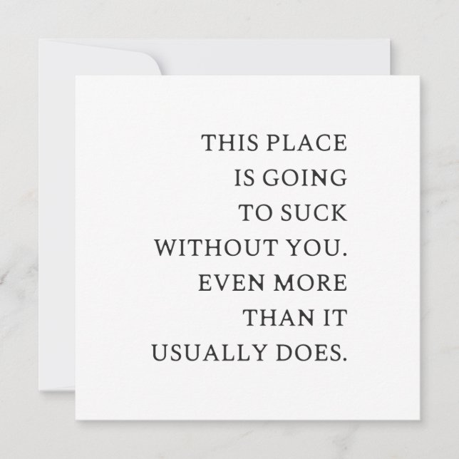 Convites Engraçado Colega De Trabalho Saindo - Novo Trabalh (Frente)