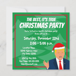 Convites Engraçado Donald Trump na festa de Natal do Papai 