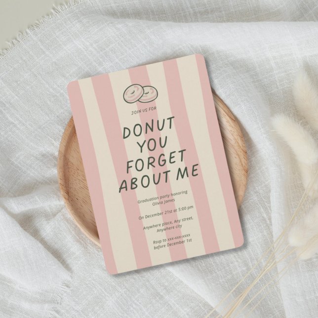 Convites Engraçado, Donut não se esqueça da minha festa de  (Criador carregado)