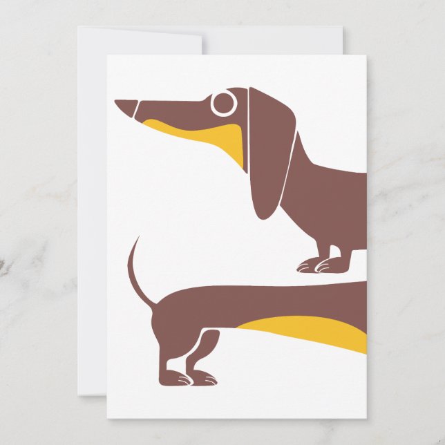 Convites Engraçado e fofo dachshund para os pais de cães lo (Frente)