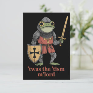 Convites Engraçado Era o 'Tismo M'Lorde Cavaleiro Medieval