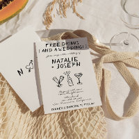 Engraçado Escrevendo Casamento Único Escrito