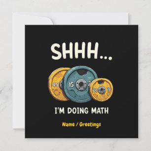 Convites Engraçado Fazendo Treinamento em Elevação de Peso 