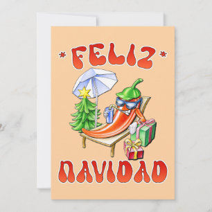 Convites Engraçado Feliz Navidad, Feliz Natal Feliz Chili