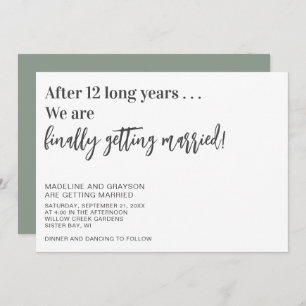 Convites Engraçado Finalmente Casar Casamento Casual