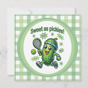 Convites Engraçado Fofo Doce como Picles Pickleball