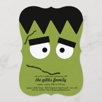 Convites Engraçado Frankenstein Face para a Festa de Hallow