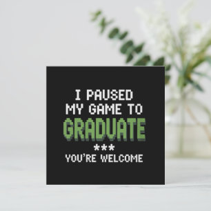 Convites Engraçado Graduado Gamer 2025 Graduação
