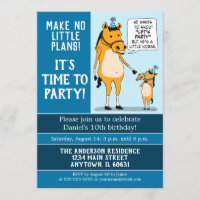 Engraçado, grande cavalo e pequena Festa de aniver