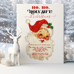 Convites Engraçado Ho Ho Santa Papais noeis Retrorísticos E<br><div class="desc">Papais noeis Retro Engraçados Face Ao convite de festas. Apresenta Papais noeis de aquarela. Todos os textos podem ser alterados! Excelente para uma festa de janto para os amigos ou colegas de trabalho para as férias ou para a sua festa de Natal anual. Para fazer mais mudanças, vá para Personalizar...</div>