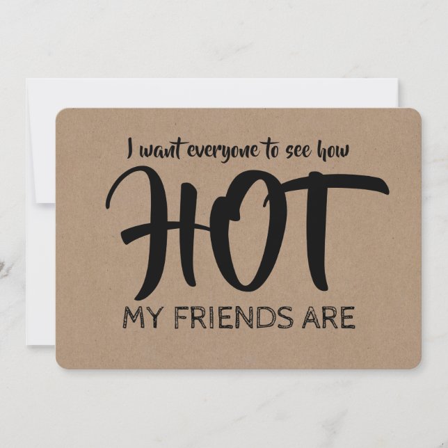 Convites Engraçado, Hot Bridesmaid / Proposta de Madrinha d (Frente)