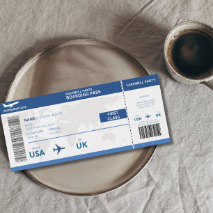 Convites Engraçado ir embora da festa, passagem de embarque