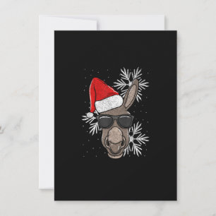 Convites Engraçado Natal Donkey Lover