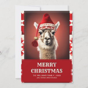 Convites Engraçado Natal Llama