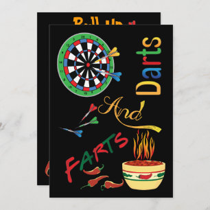 Convites Engraçado Pai de ser Chá - Dardos e Farinhas