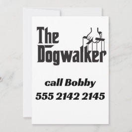 Convites Engraçado Parody Dog Walker Sitter