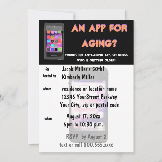 Convites Engraçado por causa da Festa de aniversário de Hil (Frente)