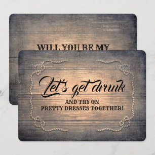 Convites Engraçado Russo Bridesmaid / Proposta de Madrinha 