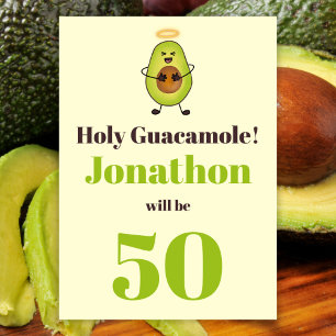 Convites Engraçado sagrado guacamole 50ª festa de aniversár
