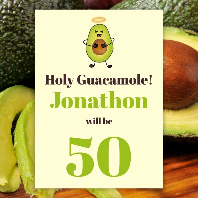 Convites Engraçado sagrado guacamole 50ª festa de aniversár (Criador carregado)