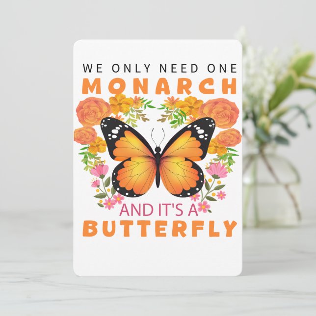 Convites Engraçado só precisarmos de um Monarca e é uma But (Em pé/Frente)