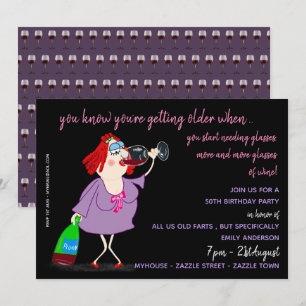 Convites ENGRAÇADO Sobre o Aniversário de Hill Convidado 