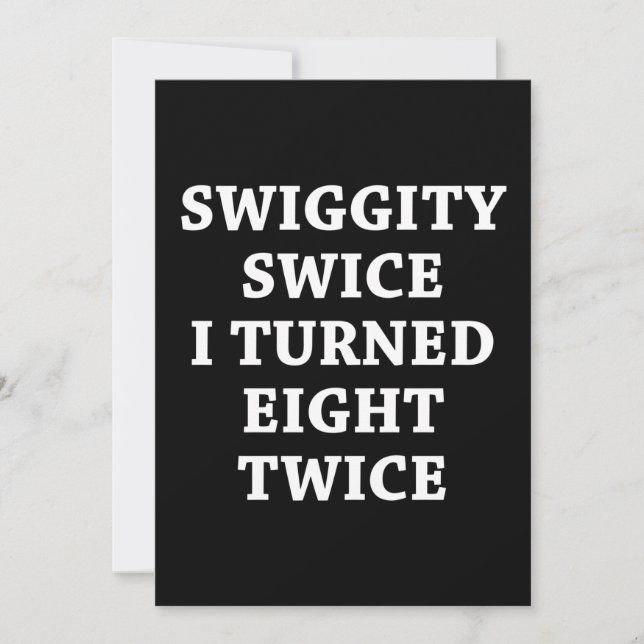 Convites Engraçado Swiggity 16º aniversário (Frente)