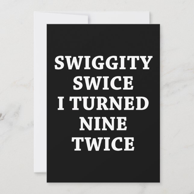 Convites Engraçado Swiggity 18º aniversário (Frente)