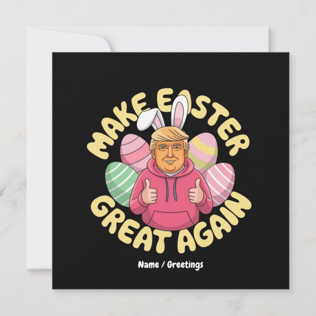 Convites Engraçado Trump "Torne a Páscoa Excelente novament (Frente)