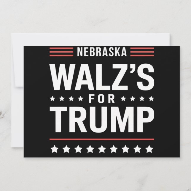 Convites Engraçado Trump Vance Walz's para Trump Nebraska (Frente)