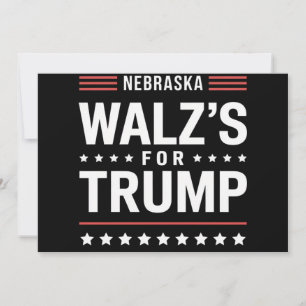 Convites Engraçado Trump Vance Walz's para Trump Nebraska