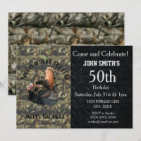 Engraçado Turquia caçando Camo Birthday de Homens