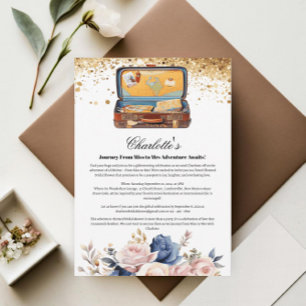 Convites Engraçado Viajar Da Senhorita Para A Sra. Chá de p