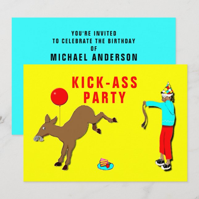 convites engraçados de aniversário para adultos (Frente/Verso)