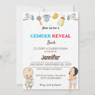 Convites engraçados para Diaper Bash 