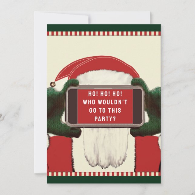Convites engraçados para festa de Natal (Frente)